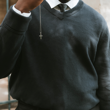 Collier croix homme Jean 3:16