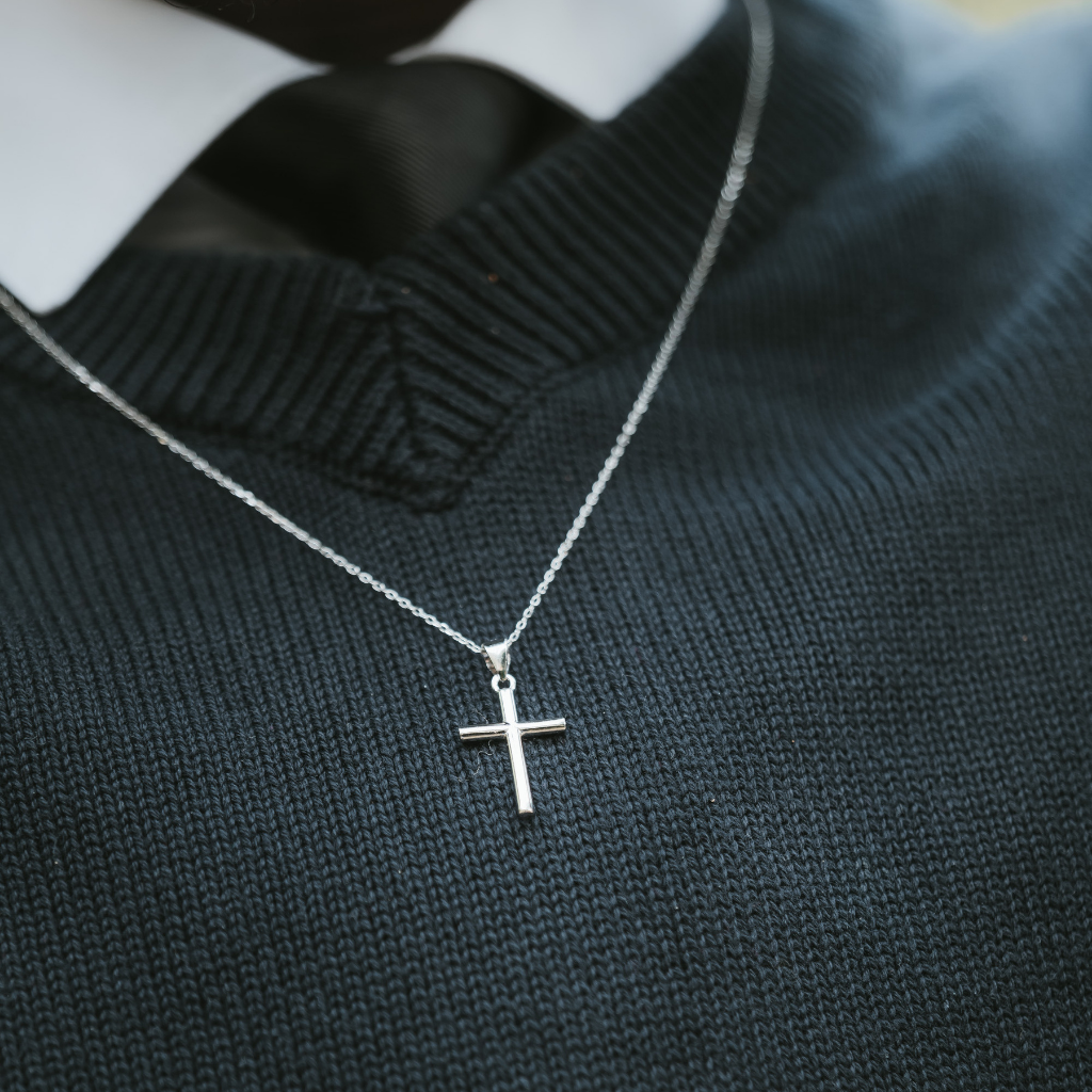Collier croix homme Jean 3:16